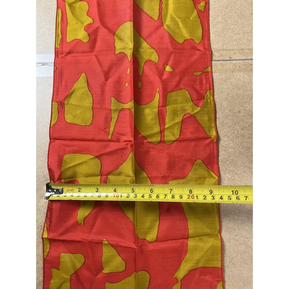 Vera Kerchief Unisex One Size Red Camouflage 100% Silk Dupion Rectangle Scarf